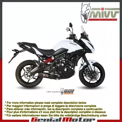 Mivv Complete Exhaust Oval Carbon W Carbon Cap Kawasaki Versys 650 2015 > 2018 • $537.85